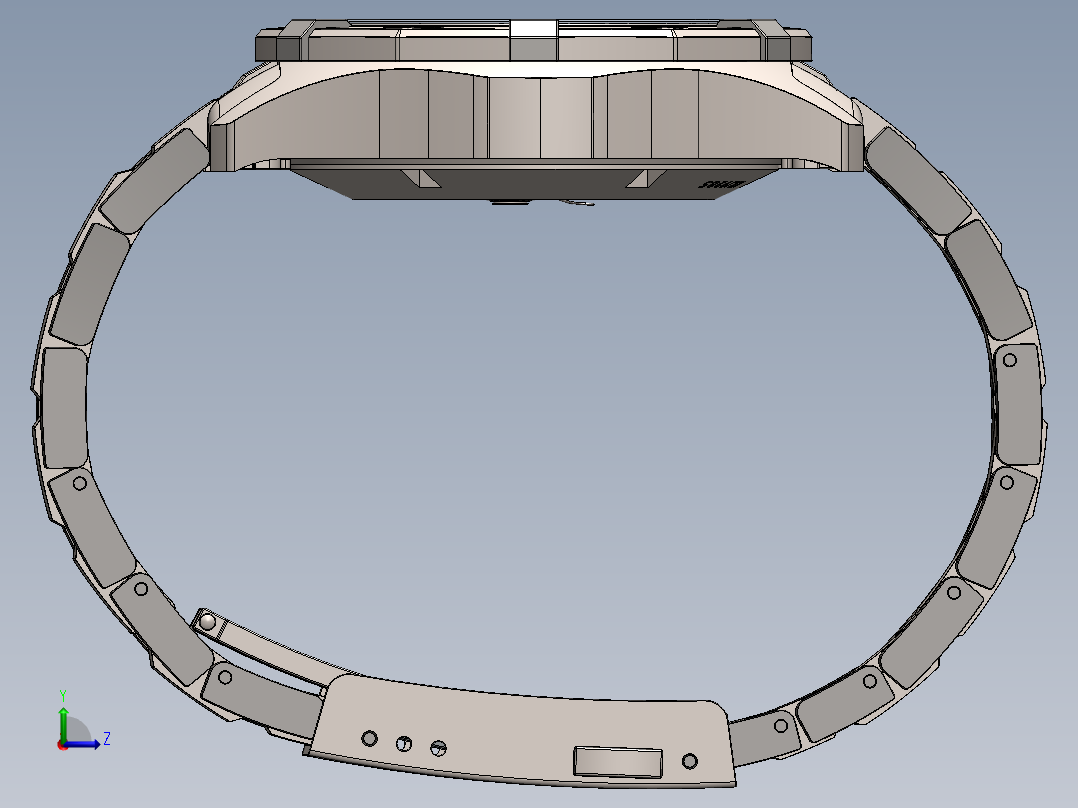 豪雅300米水族箱手表左视图