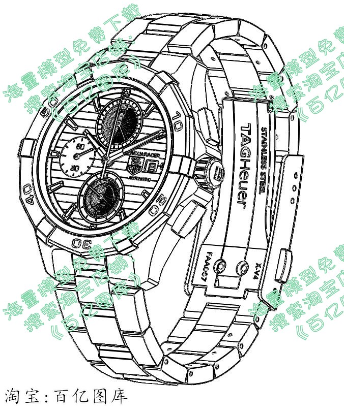 豪雅300米水族箱手表