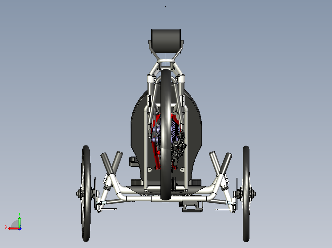 自行车三轮车--stp后视图