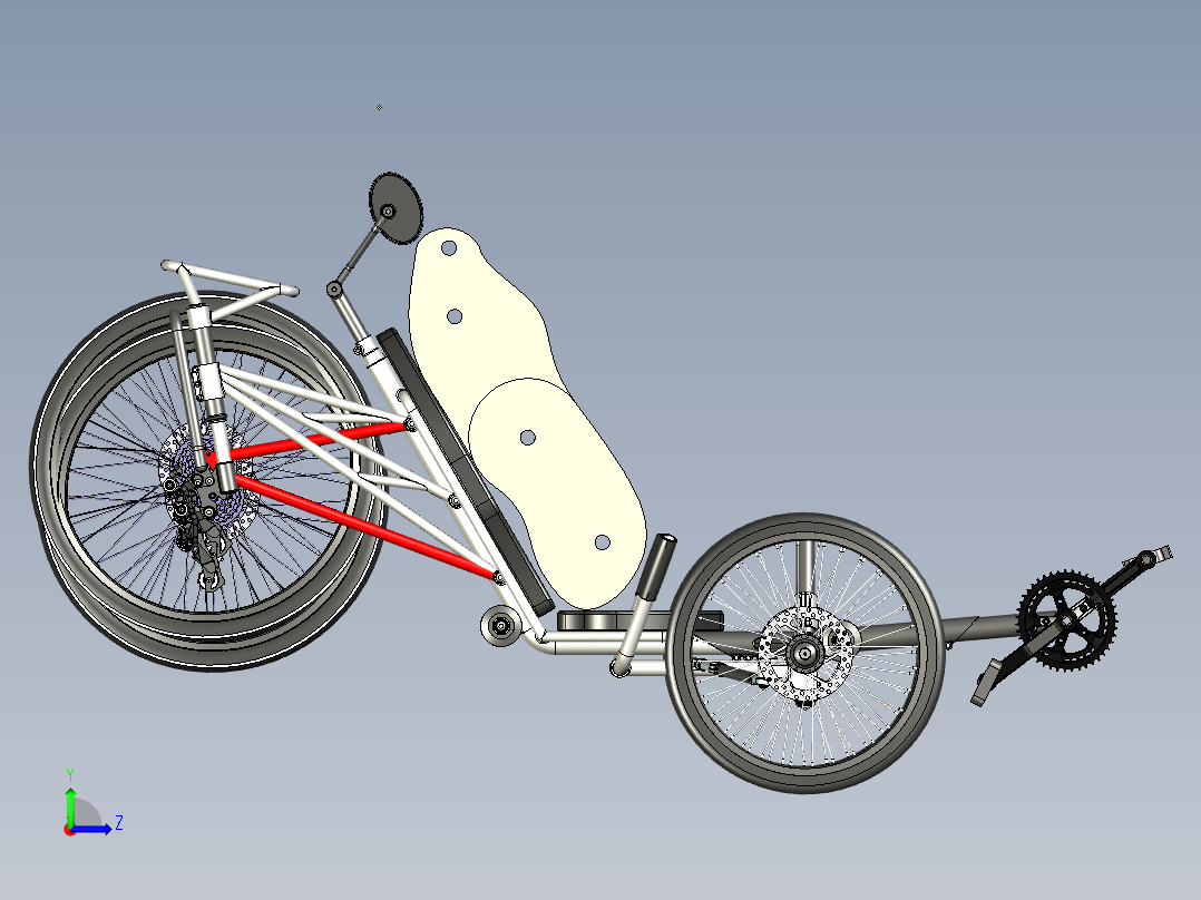 自行车三轮车--stp左视图