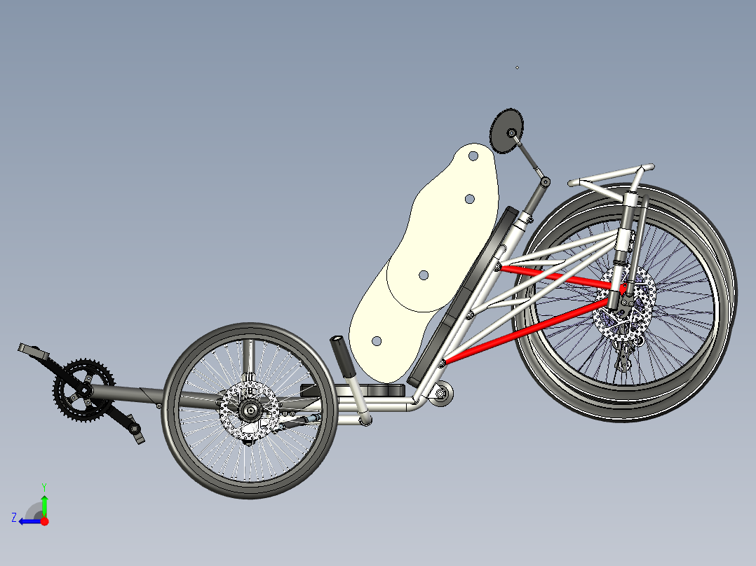 自行车三轮车--stp右视图