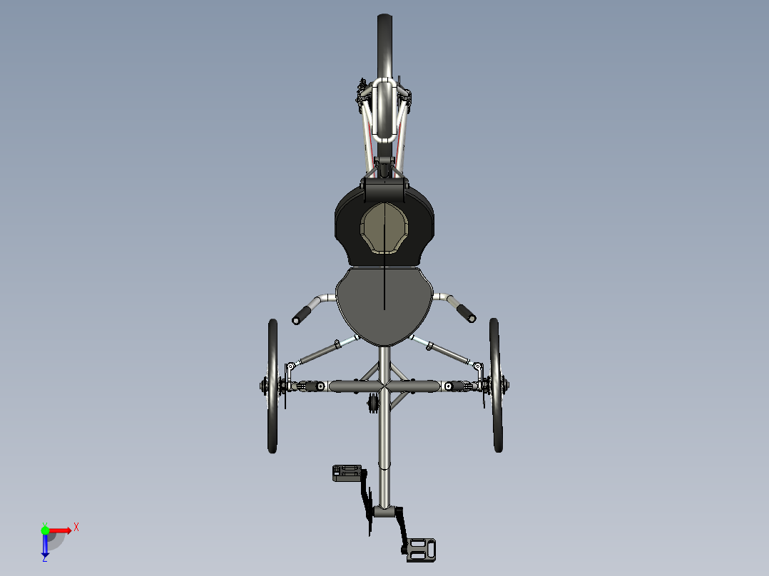 自行车三轮车--stp俯视图