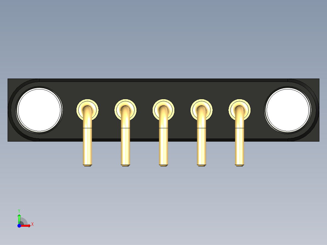 Magnetic_Pogo_Connector_5_Pin前视图