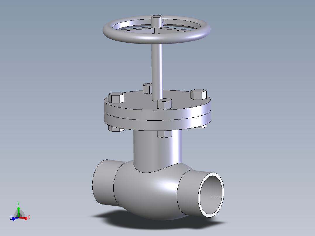 globe valve (asme b16.34) bw -150-2500主视图
