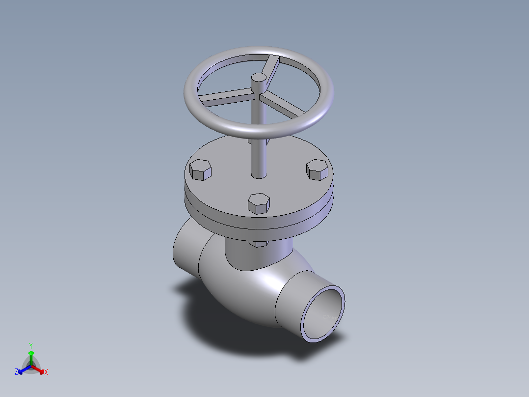 globe valve (asme b16.34) bw -150-2500正等轴测图