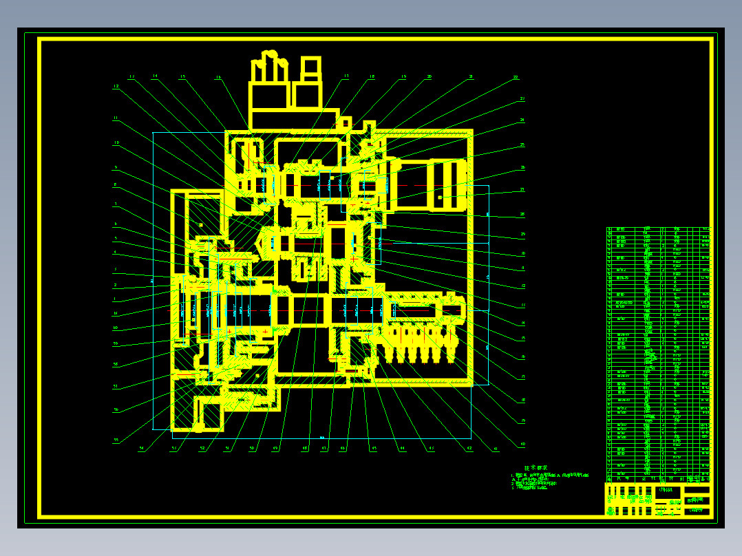 数控机床自动回转刀架装配图纸