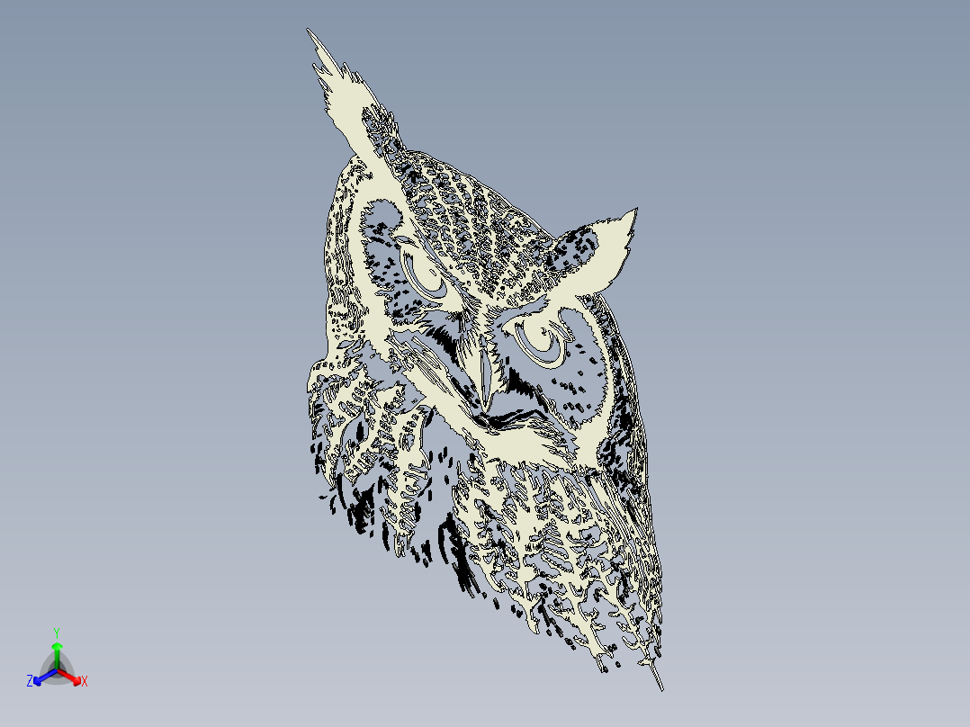 猫头鹰正等轴测图