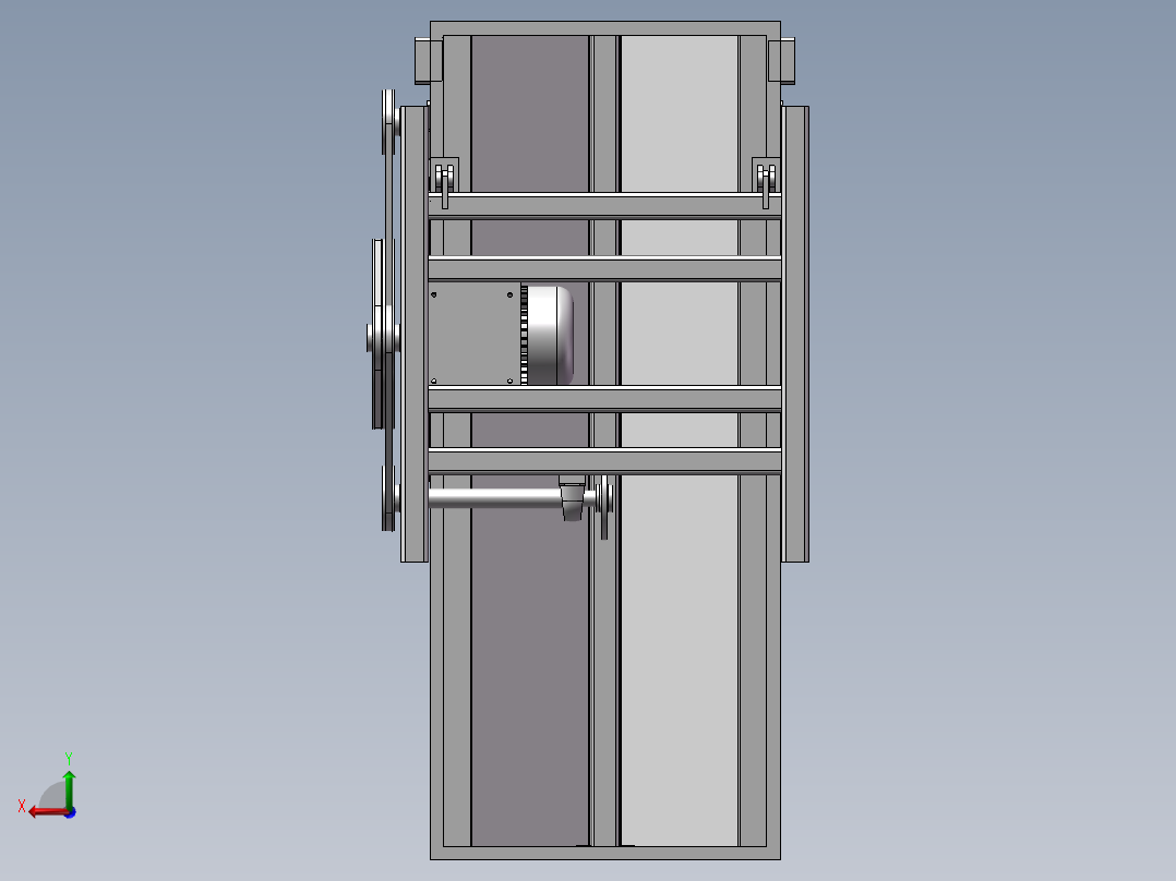 板栗脱壳机设计后视图