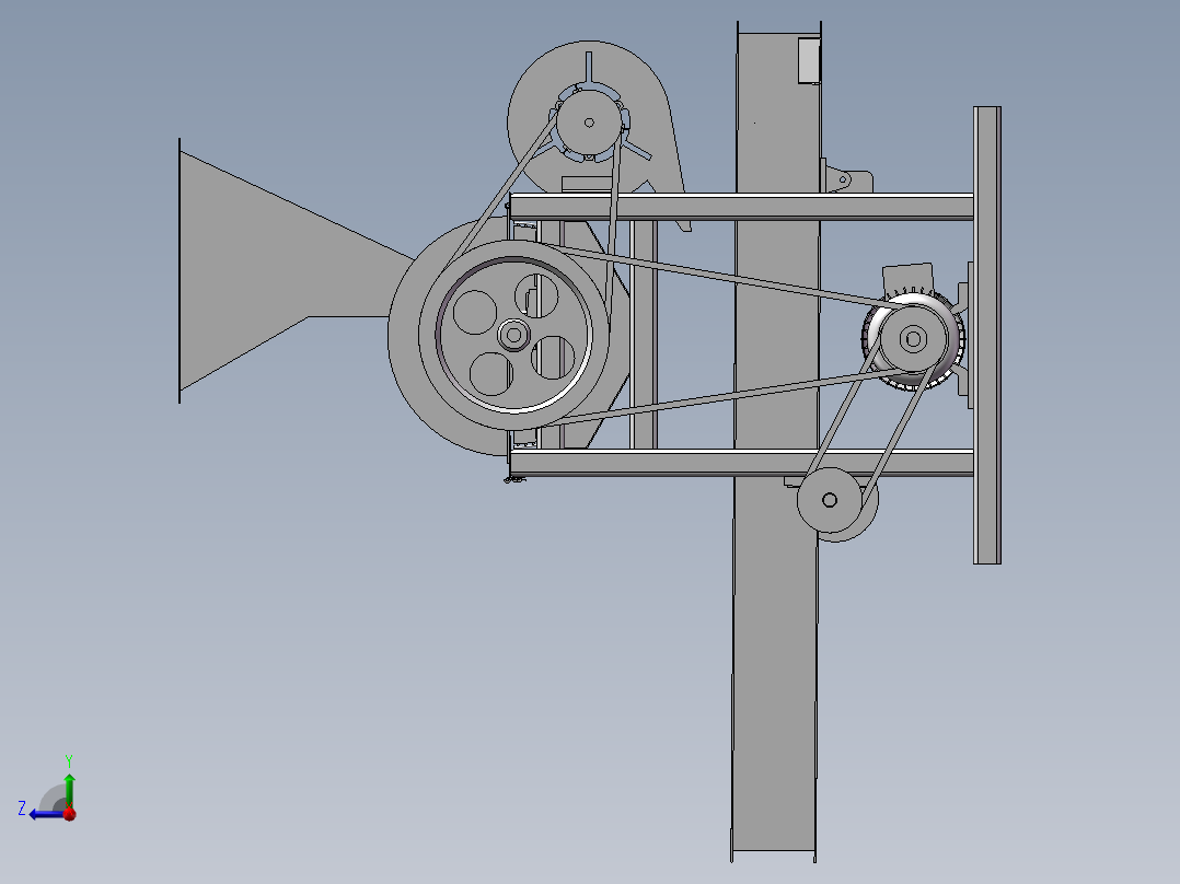板栗脱壳机设计右视图