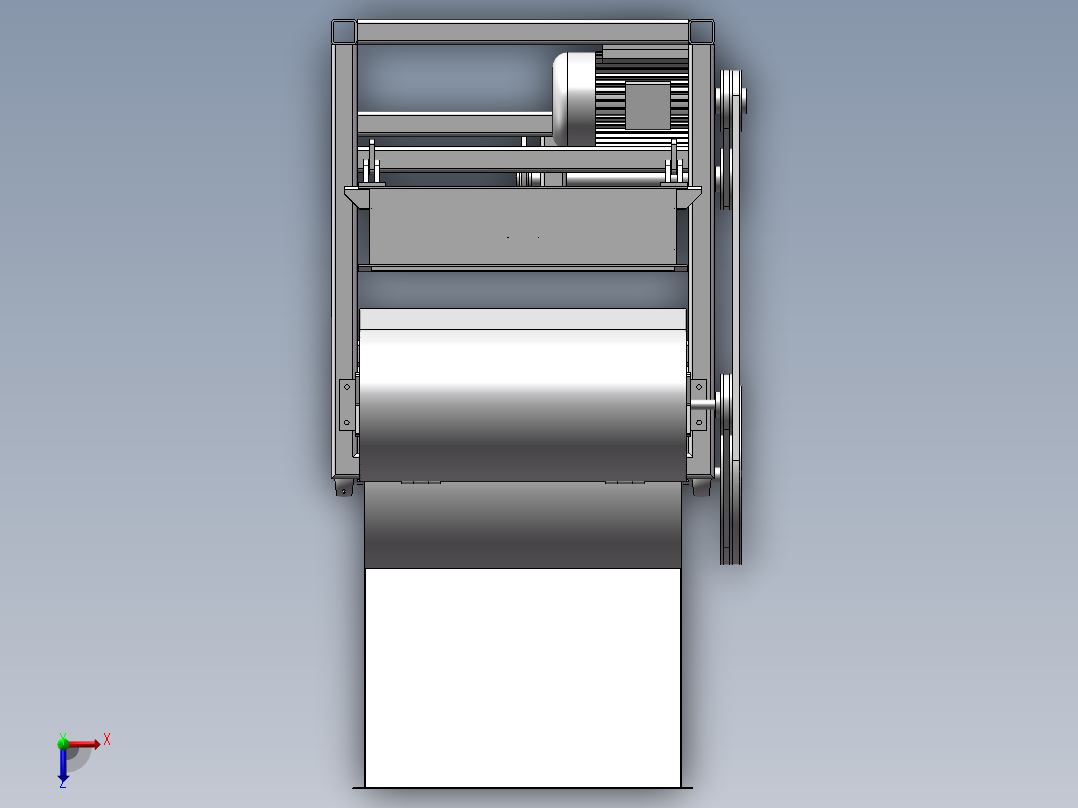 板栗脱壳机设计俯视图