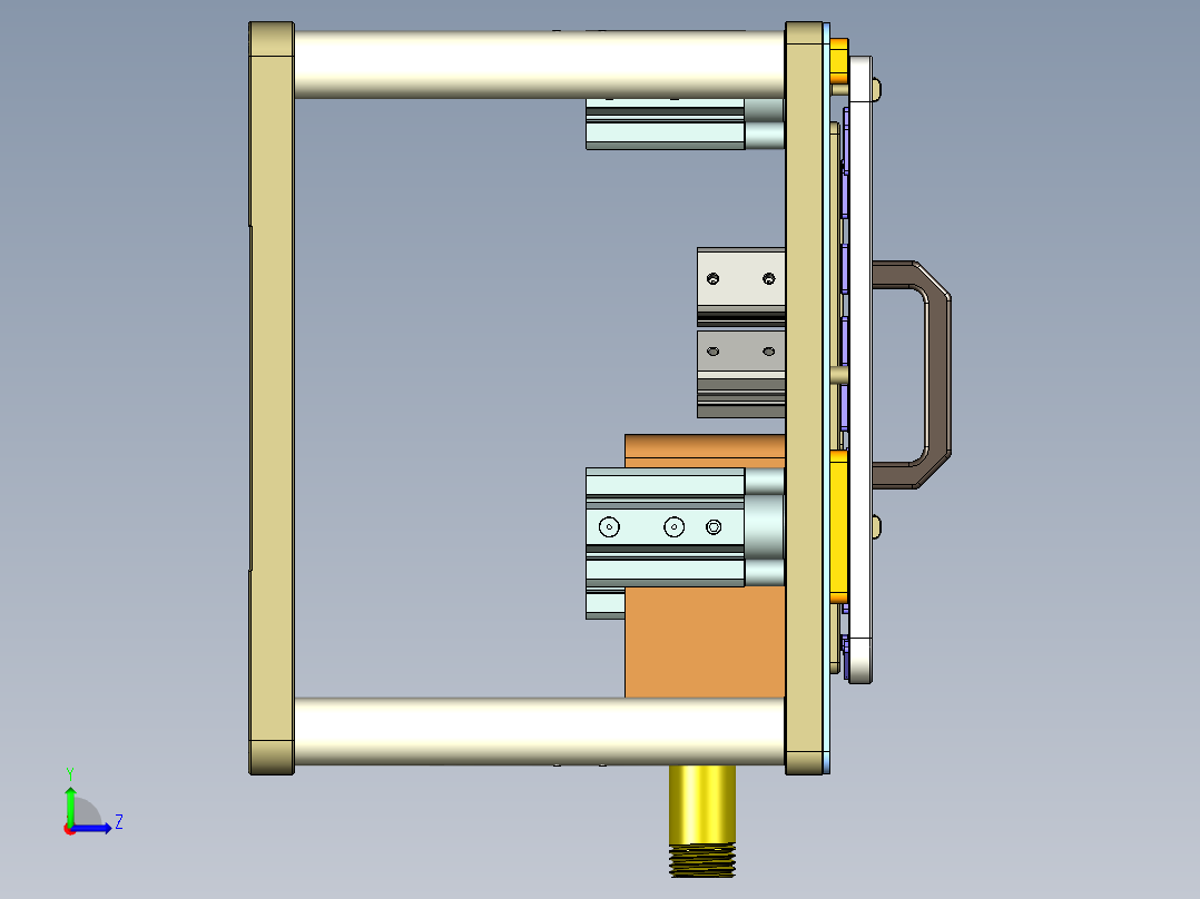 REACHER-C-笔记本CNC工装夹具三维模型CNC4-0912左视图