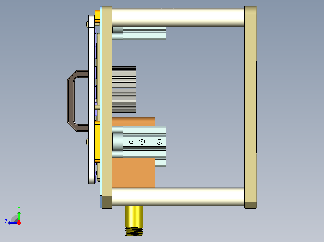 REACHER-C-笔记本CNC工装夹具三维模型CNC4-0912右视图