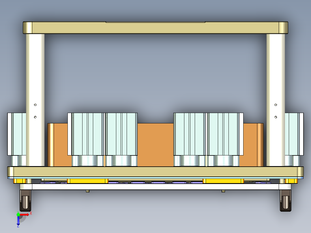 REACHER-C-笔记本CNC工装夹具三维模型CNC4-0912俯视图
