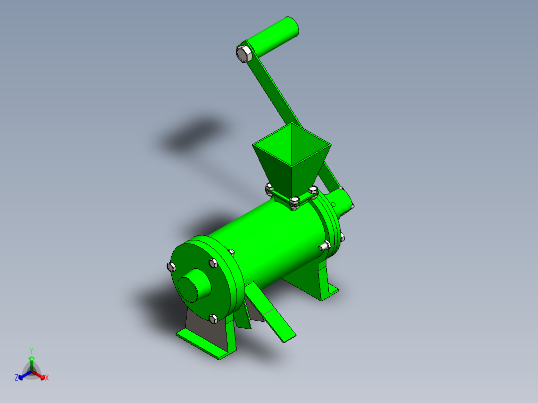 咖啡豆脱壳机sw20可编辑正等轴测图