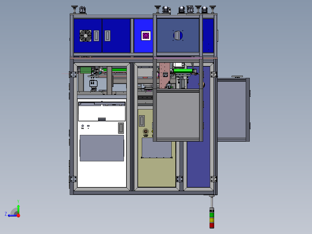 软包锂电池自动上料设备sw18可编辑右视图