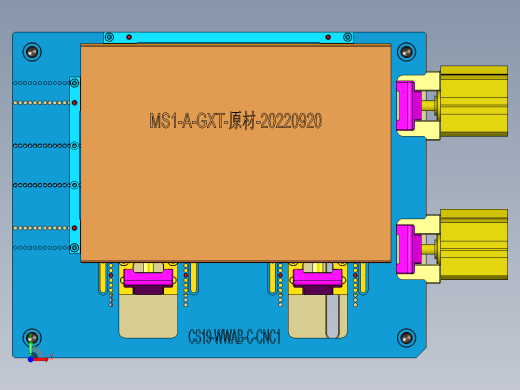 MS1-A-笔记本CNC工装夹具三维模型CNC1内腔减料-220921前视缩略图