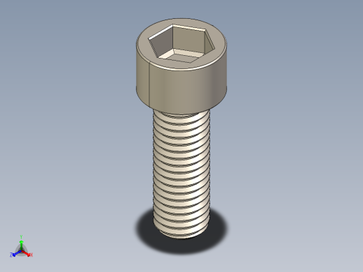 Screw_DIN_912_M10x30F_A2.STEP公制内六角螺钉