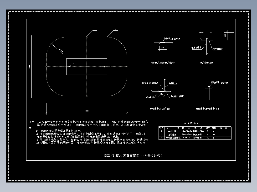 图23-3 接地装置布置图（HA-6-D1-03）