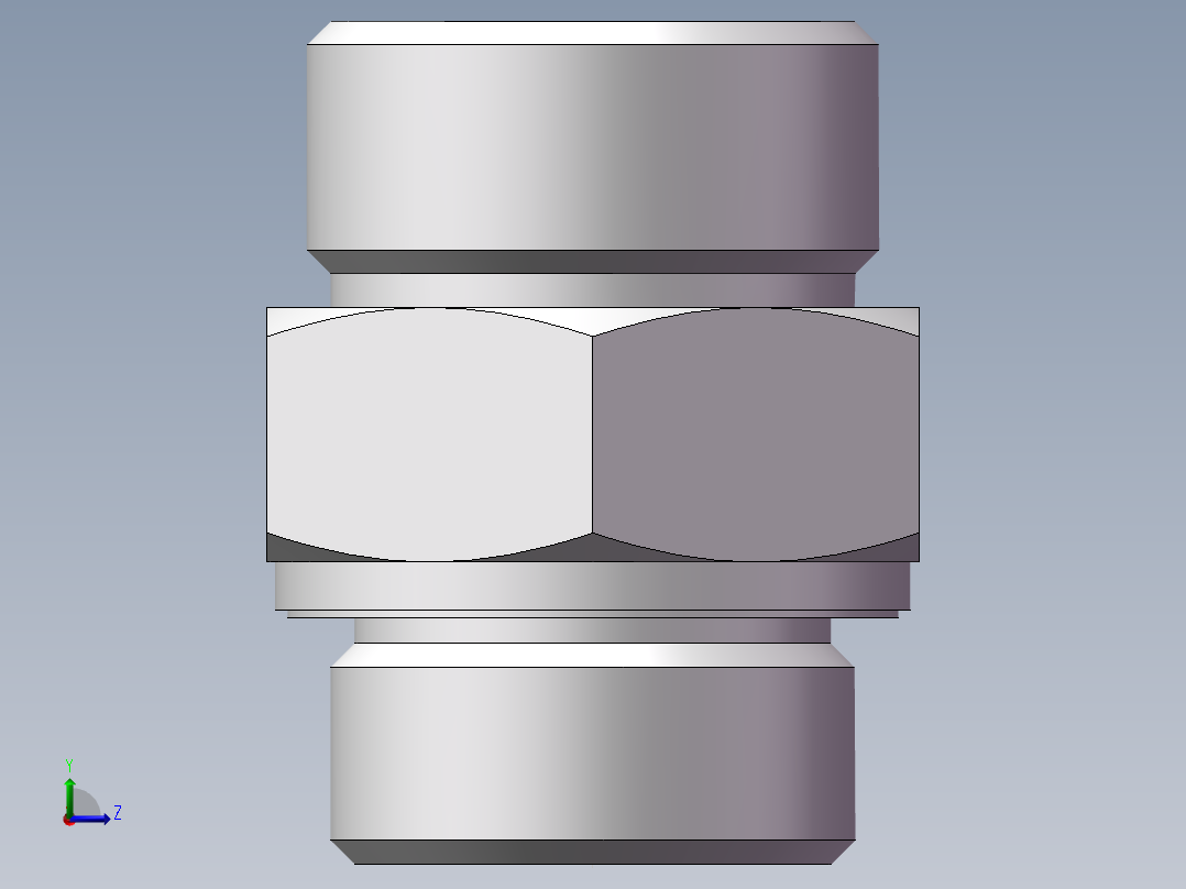 公制螺纹ED密封、1DM-36-33WD左视图