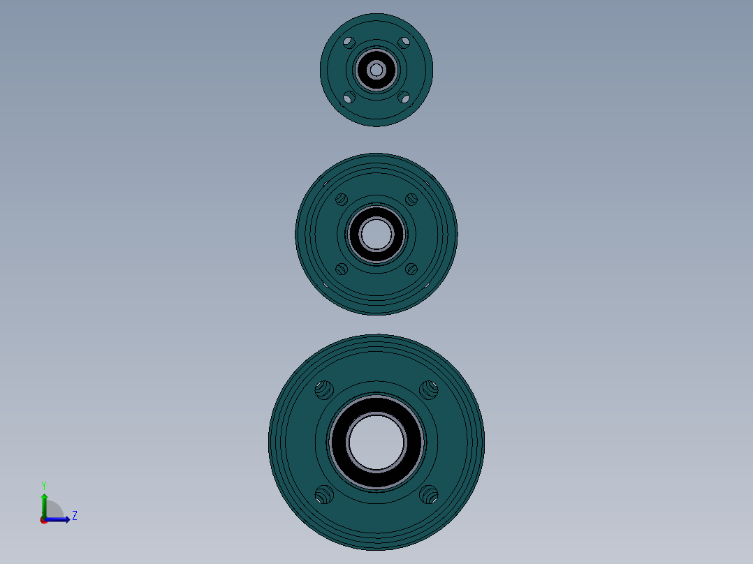 UCFC200系列带座轴承(带座外球面轴承)左视图