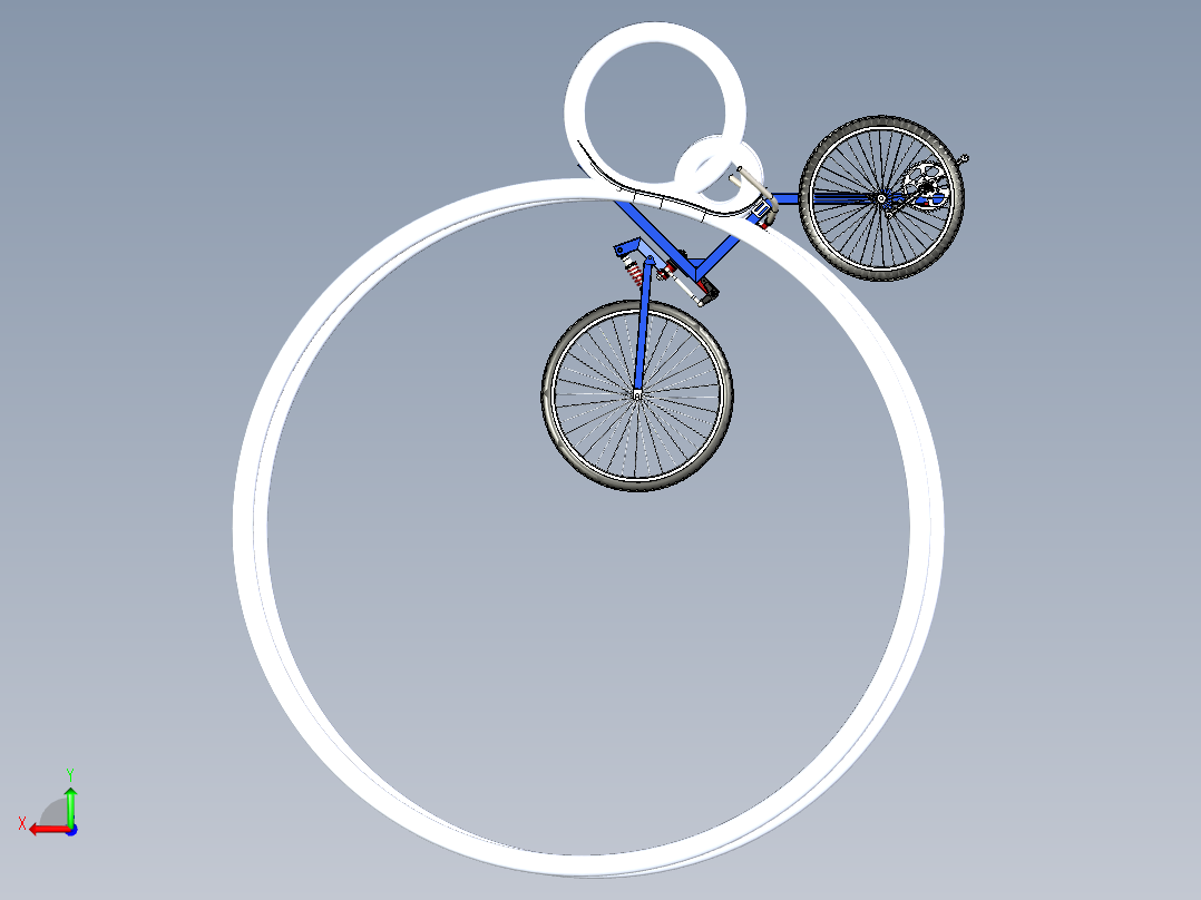 B3003977-三轮自行车后视图