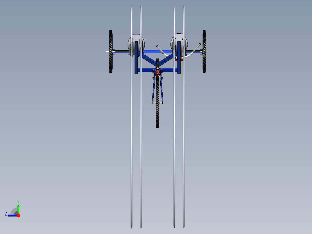 B3003977-三轮自行车右视图