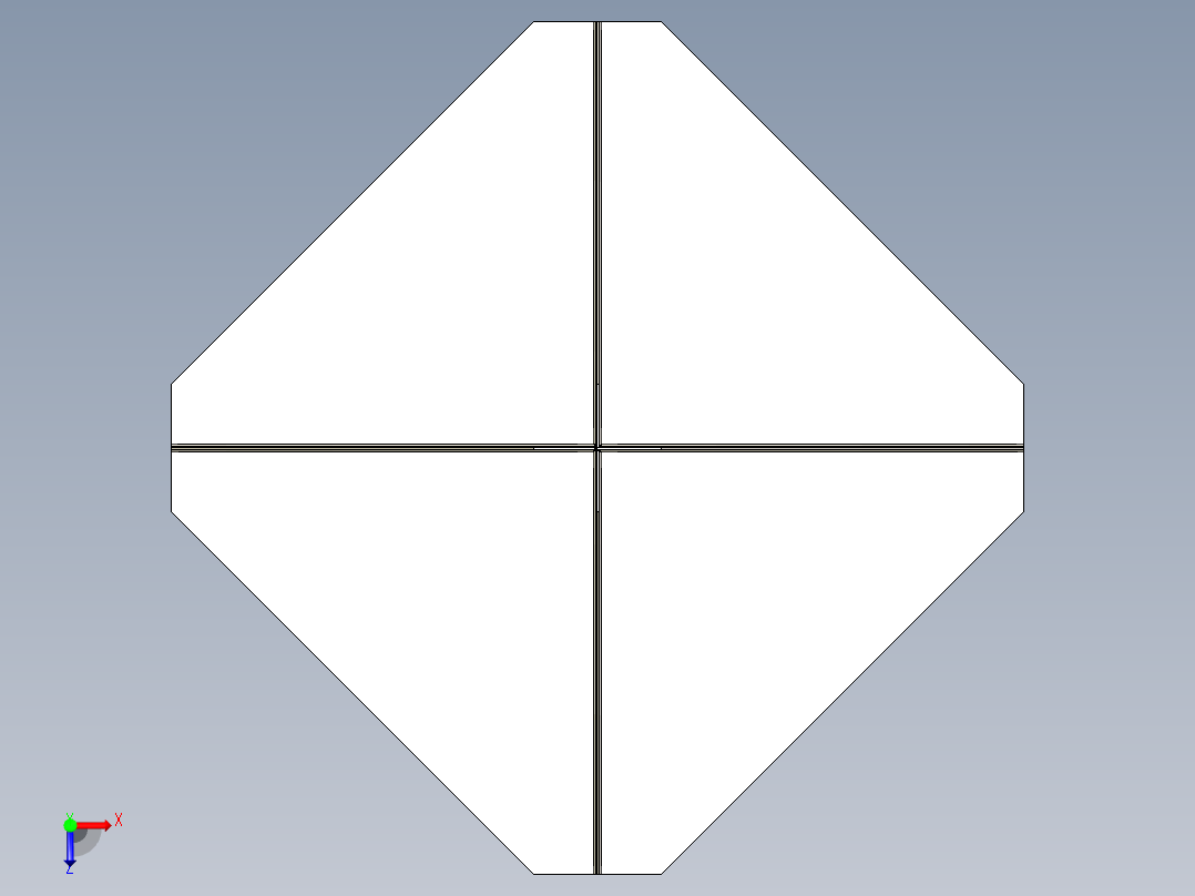 角反射器俯视图