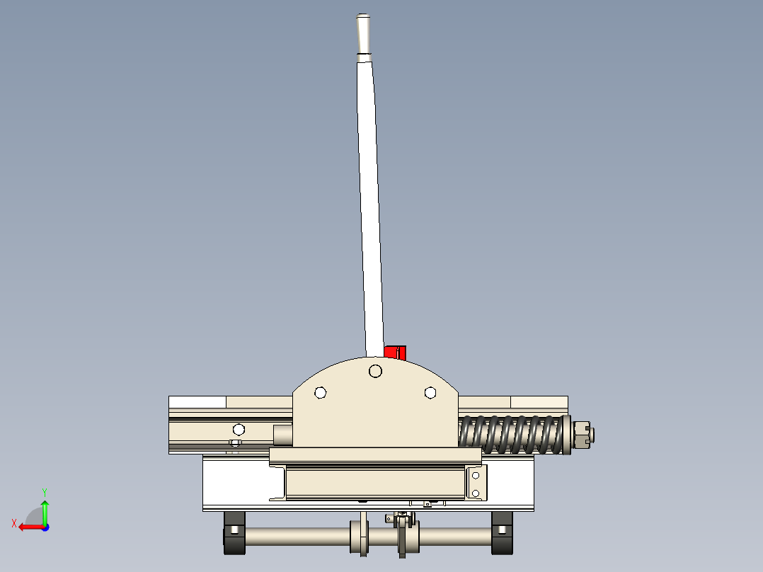 SolidWorks阻车器模型后视图