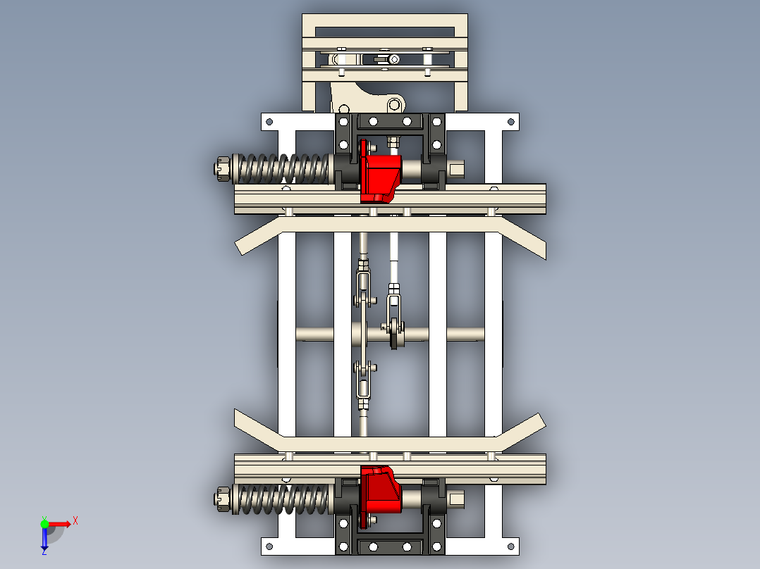 SolidWorks阻车器模型俯视图