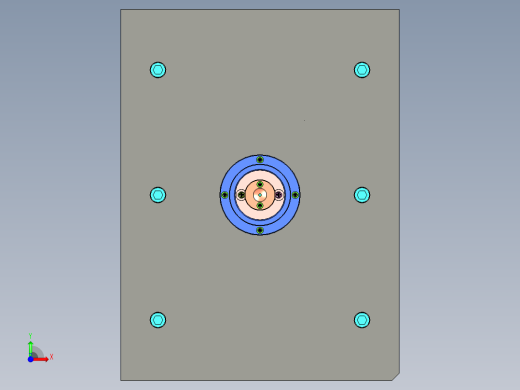 平板电脑转轴外壳注塑模具设计前视缩略图