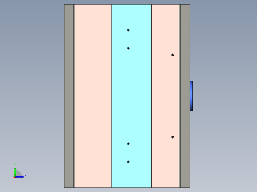 平板电脑转轴外壳注塑模具设计左视缩略图