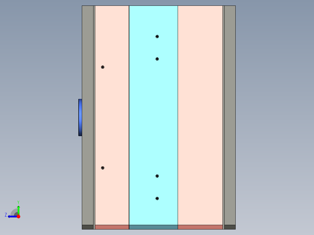 平板电脑转轴外壳注塑模具设计右视图