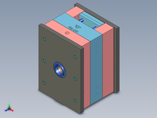 平板电脑转轴外壳注塑模具设计正等轴测缩略图