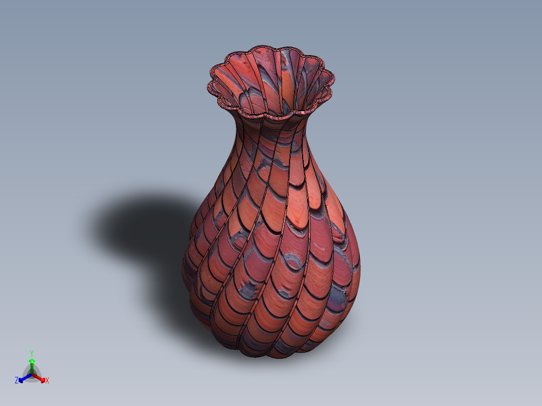 玻璃器子、杯子(8)正等轴测图