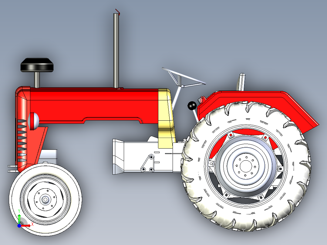 B2004665-拖拉机前视图
