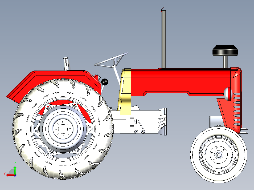 B2004665-拖拉机后视图