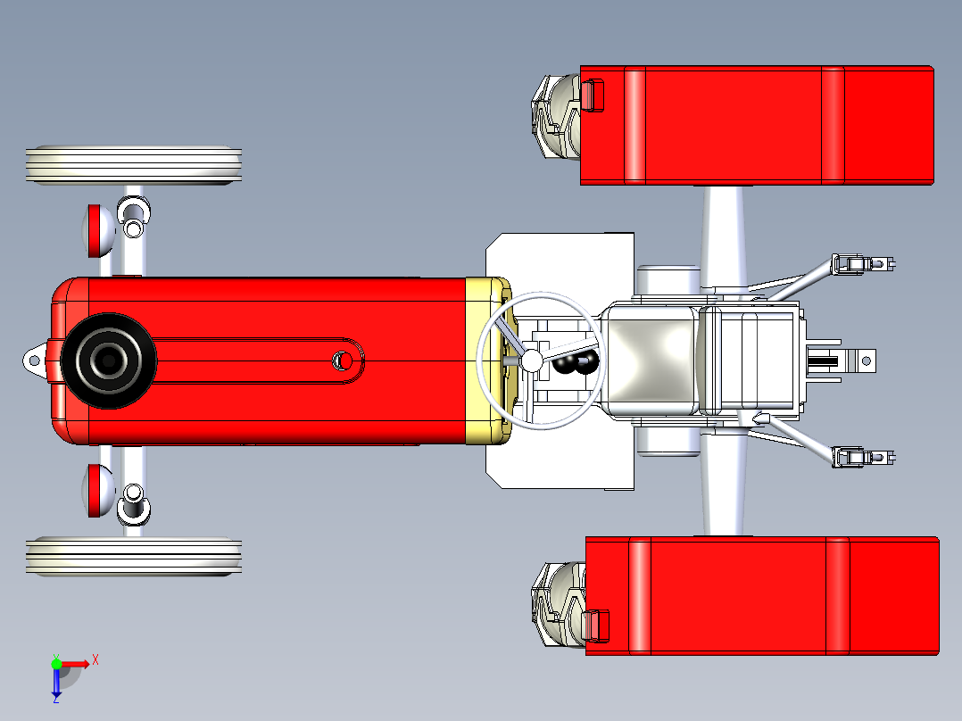 B2004665-拖拉机俯视图