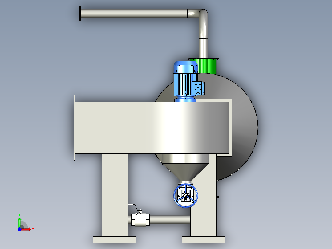 废气处理机前视图