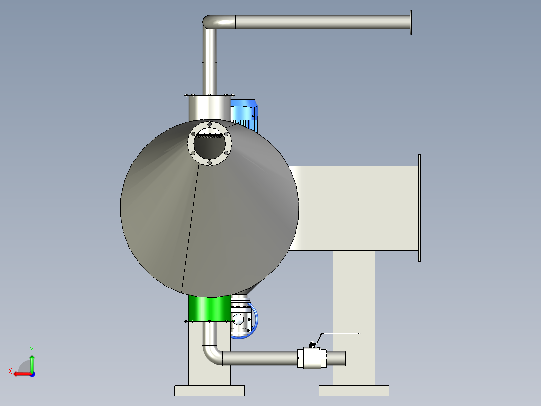 废气处理机后视图