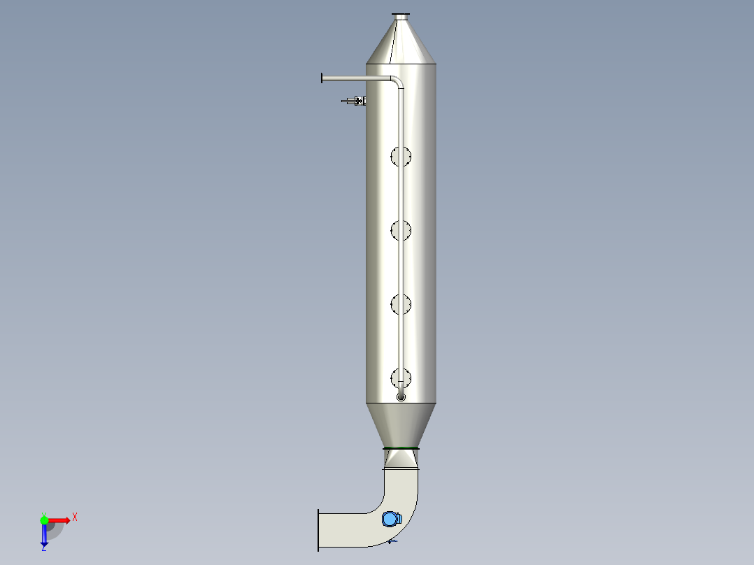 废气处理机俯视图