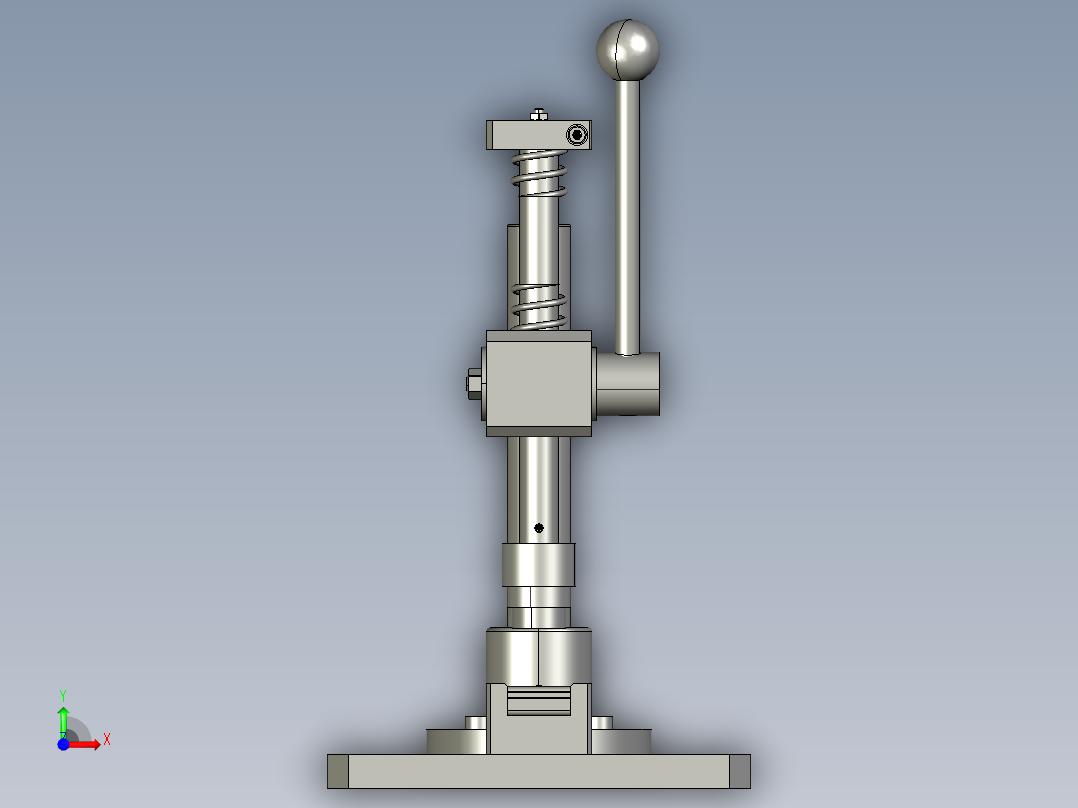 手动直齿轮夹紧机构--650223-40前视图