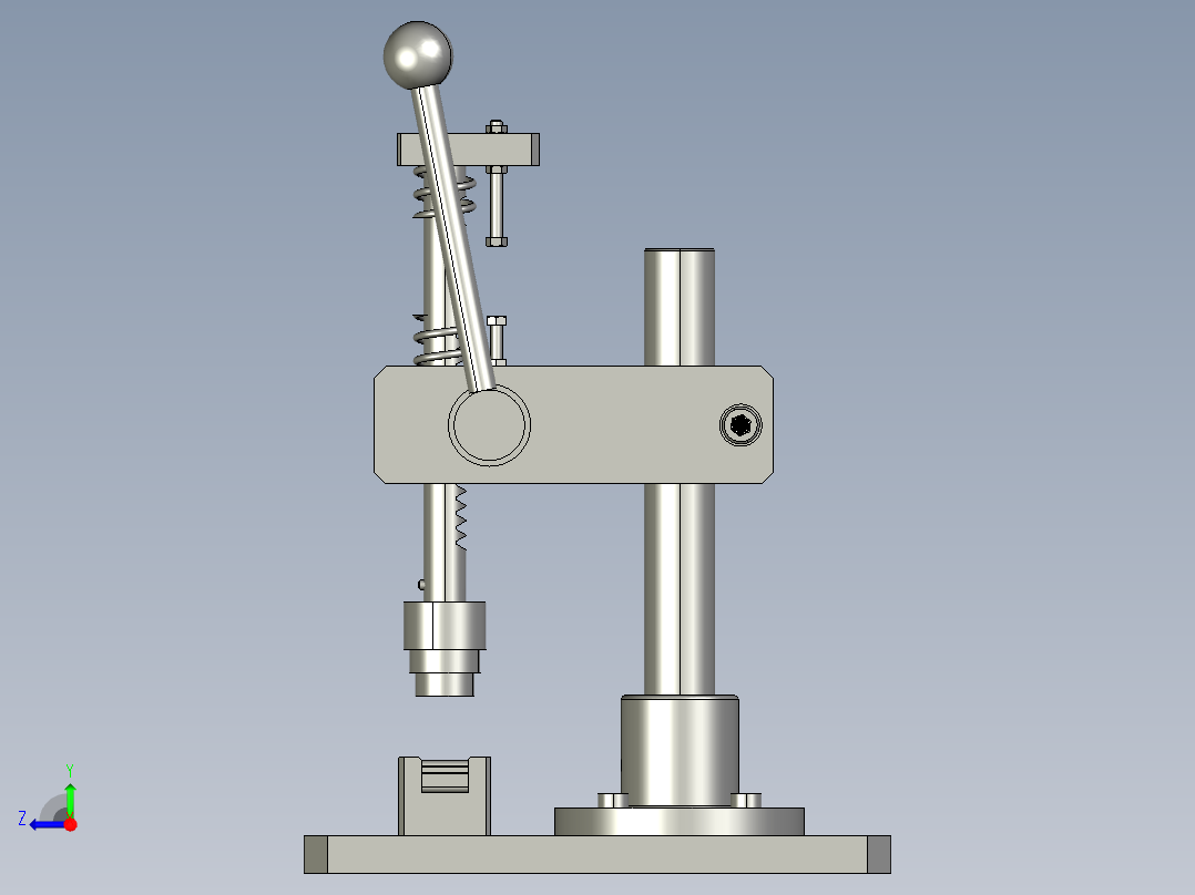 手动直齿轮夹紧机构--650223-40右视图