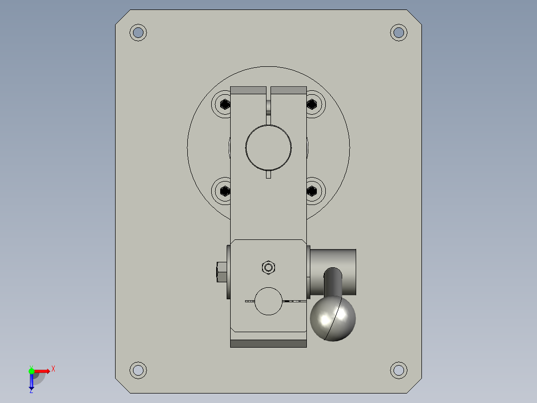 手动直齿轮夹紧机构--650223-40俯视图