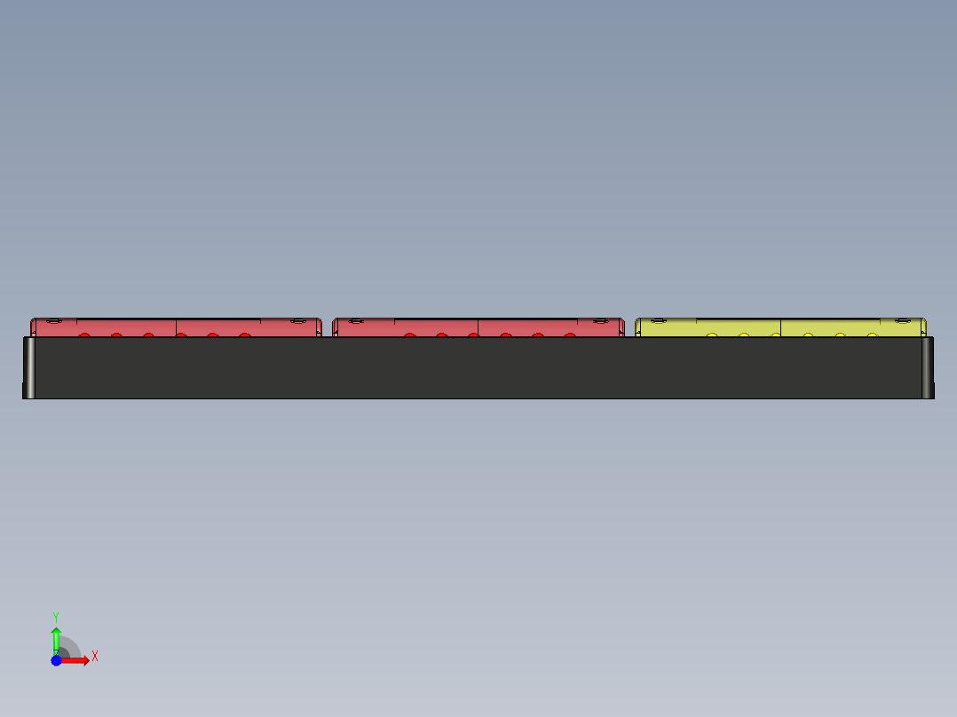 B2005098-LED组合式后刹车尾灯及方向指示灯前视图