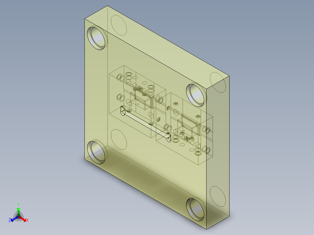 基于NX的厚壁箱体3板式注塑模具设计含4张CAD图