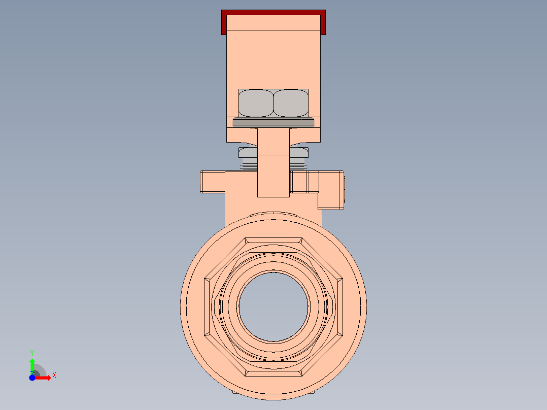 阀 842 de 1-2 pulgada前视图