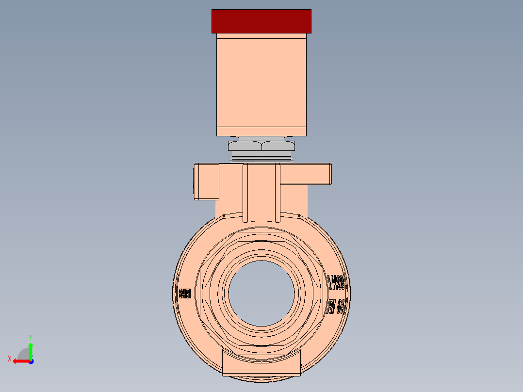 阀 842 de 1-2 pulgada后视图