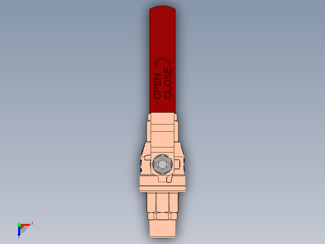 阀 842 de 1-2 pulgada俯视图