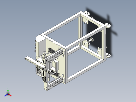 半自动打磨机三维建模图纸