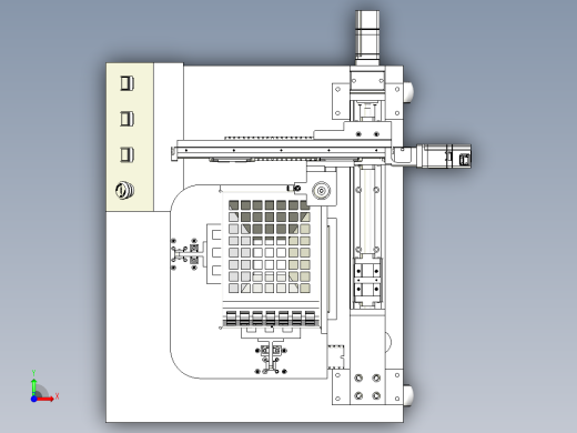 半自动打磨机三维建模图纸前视缩略图